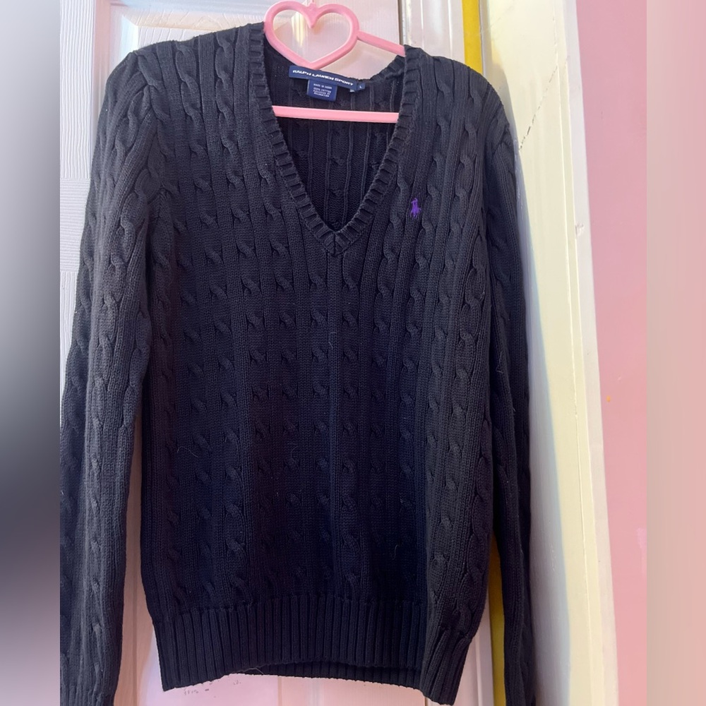 Ralph Lauren Sport Black Knit Top